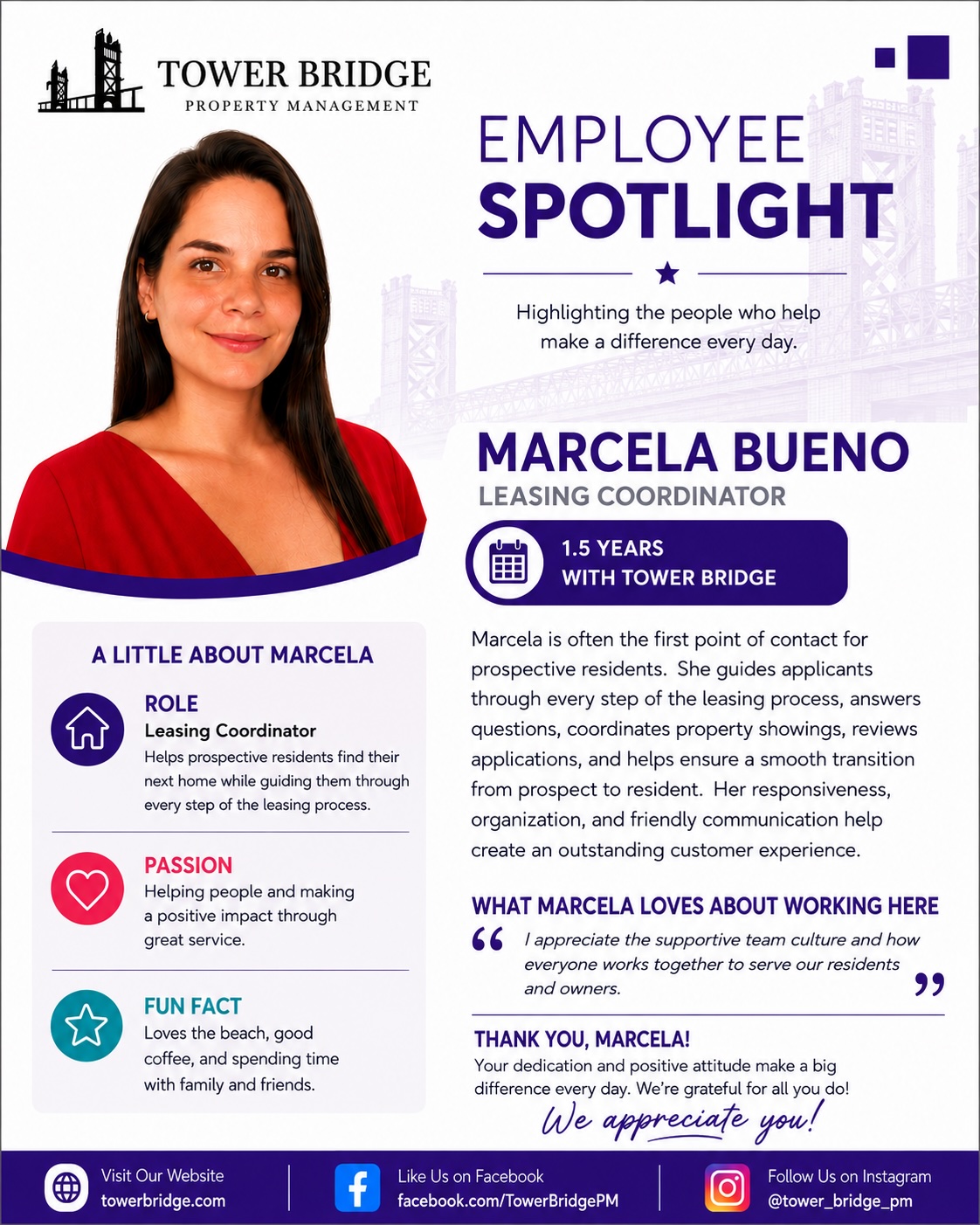 Employee Spotlight: Meet Marcela!